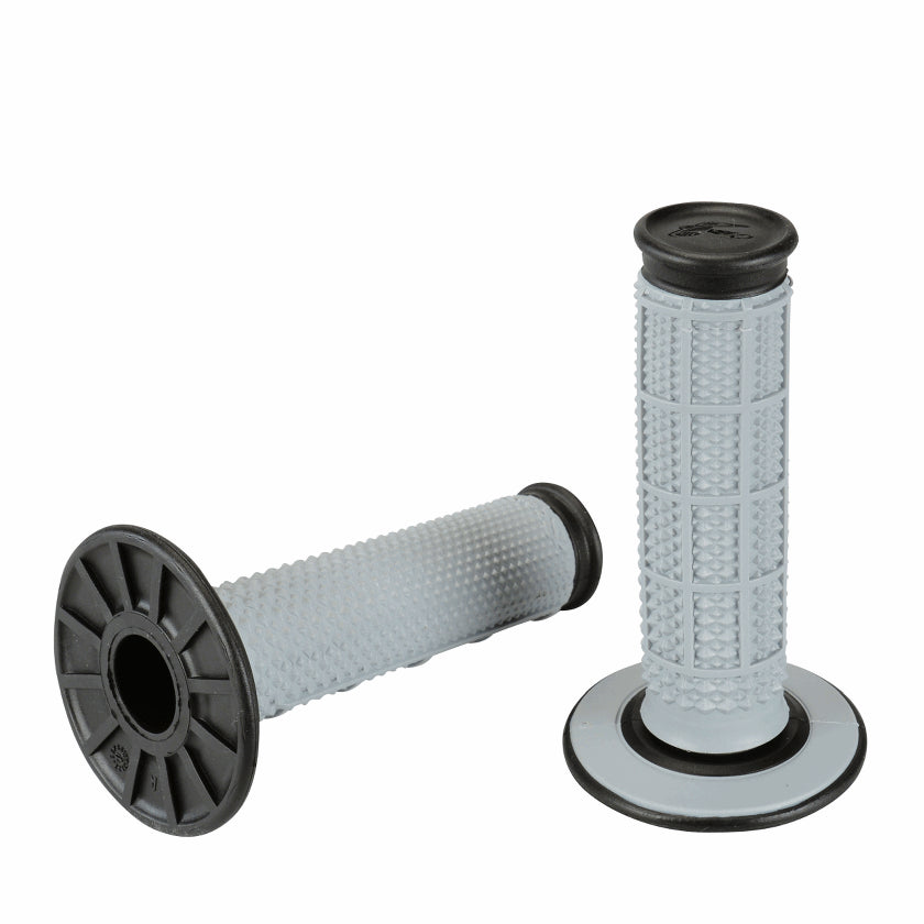 Renthal Dual Compound Tapered Half Waffle Grips Grey Black MX Enduro